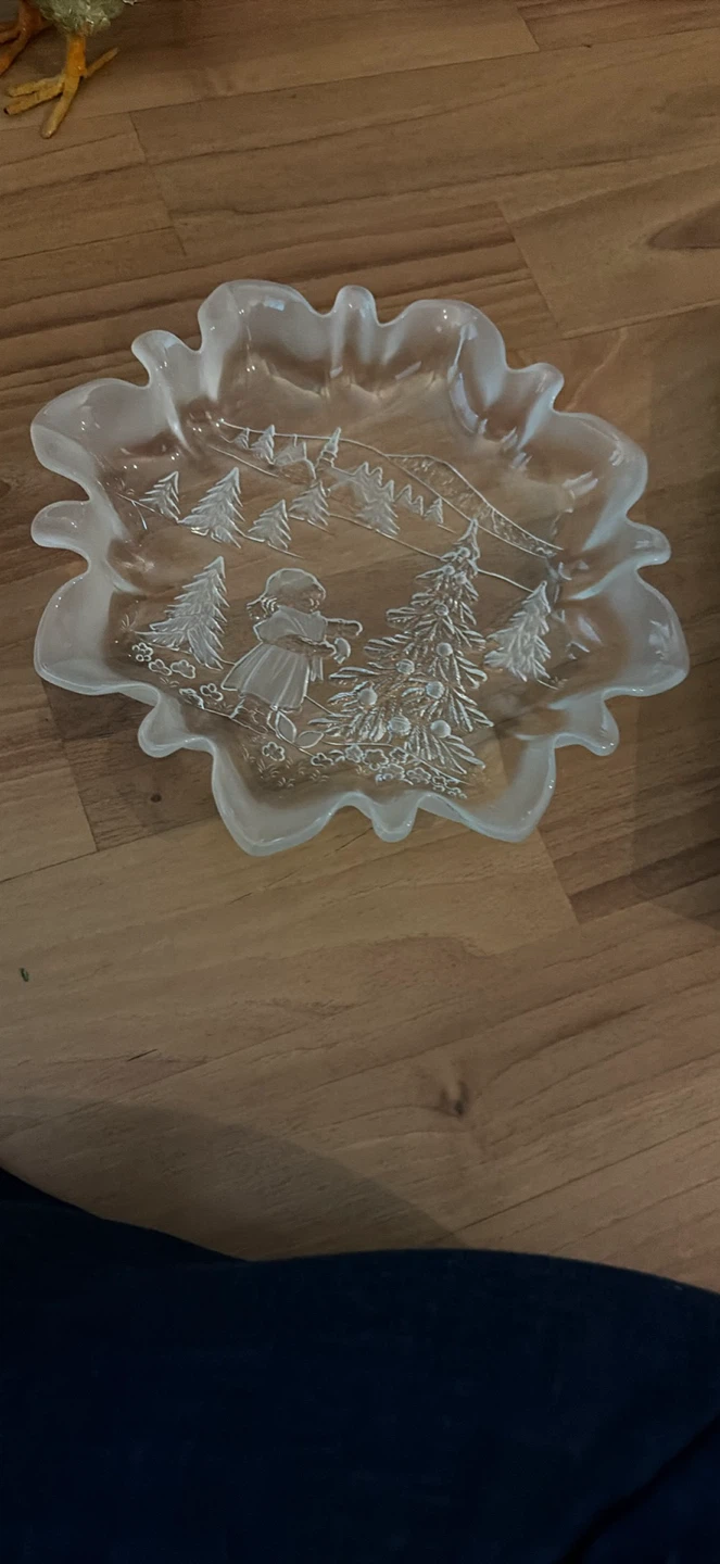 Christmas glass Plate 25 cm