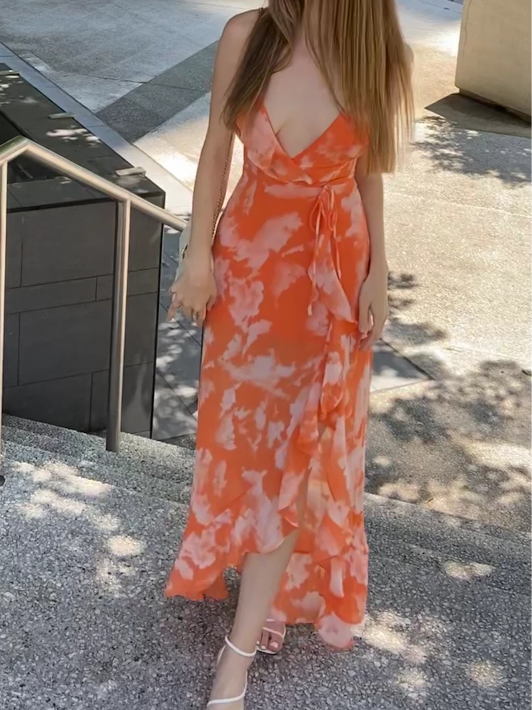 Fashion Nova Orange Cloud Maxi Dress