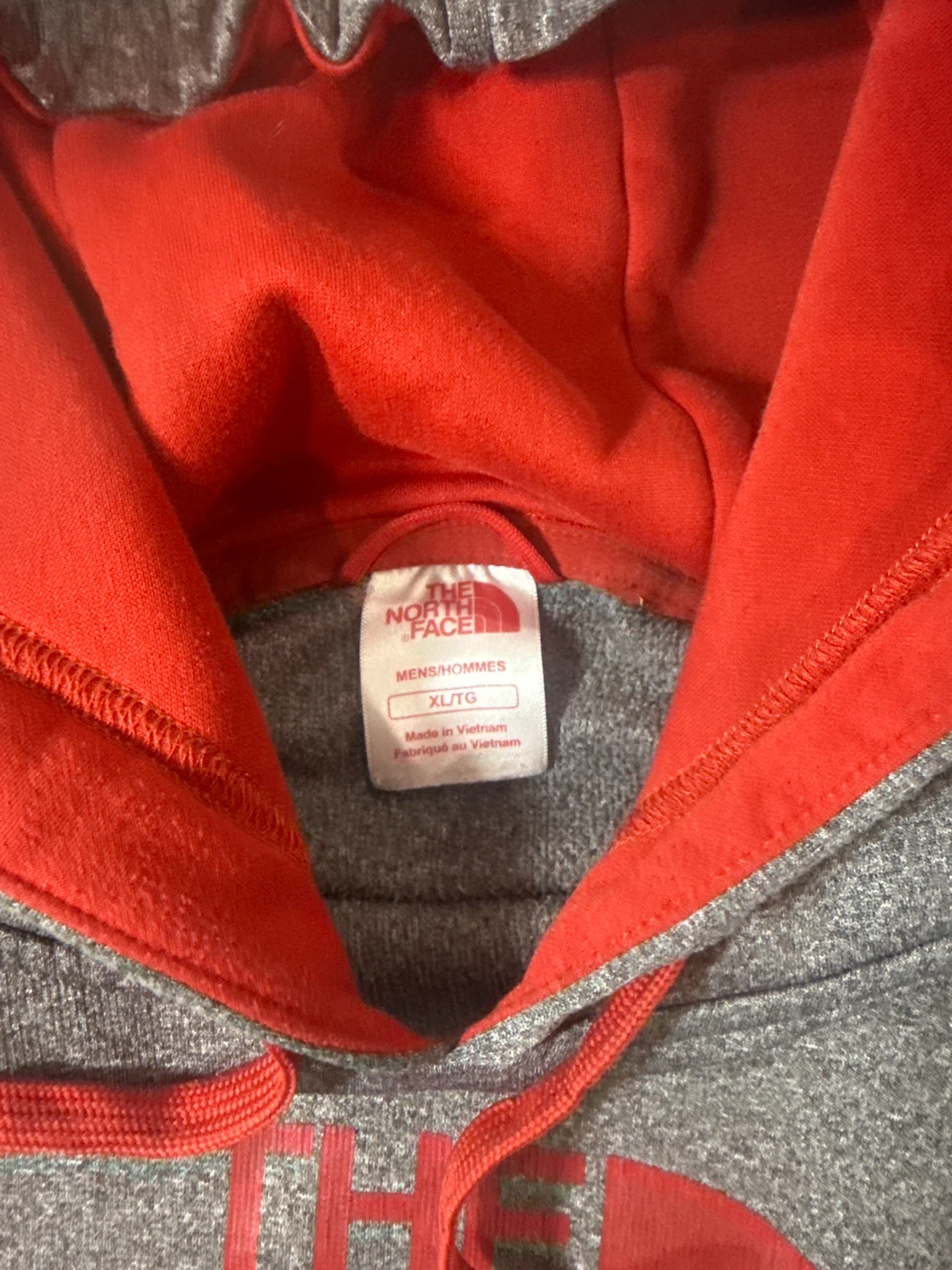 The North Face Gray & Red Hoodie XL - photo 3