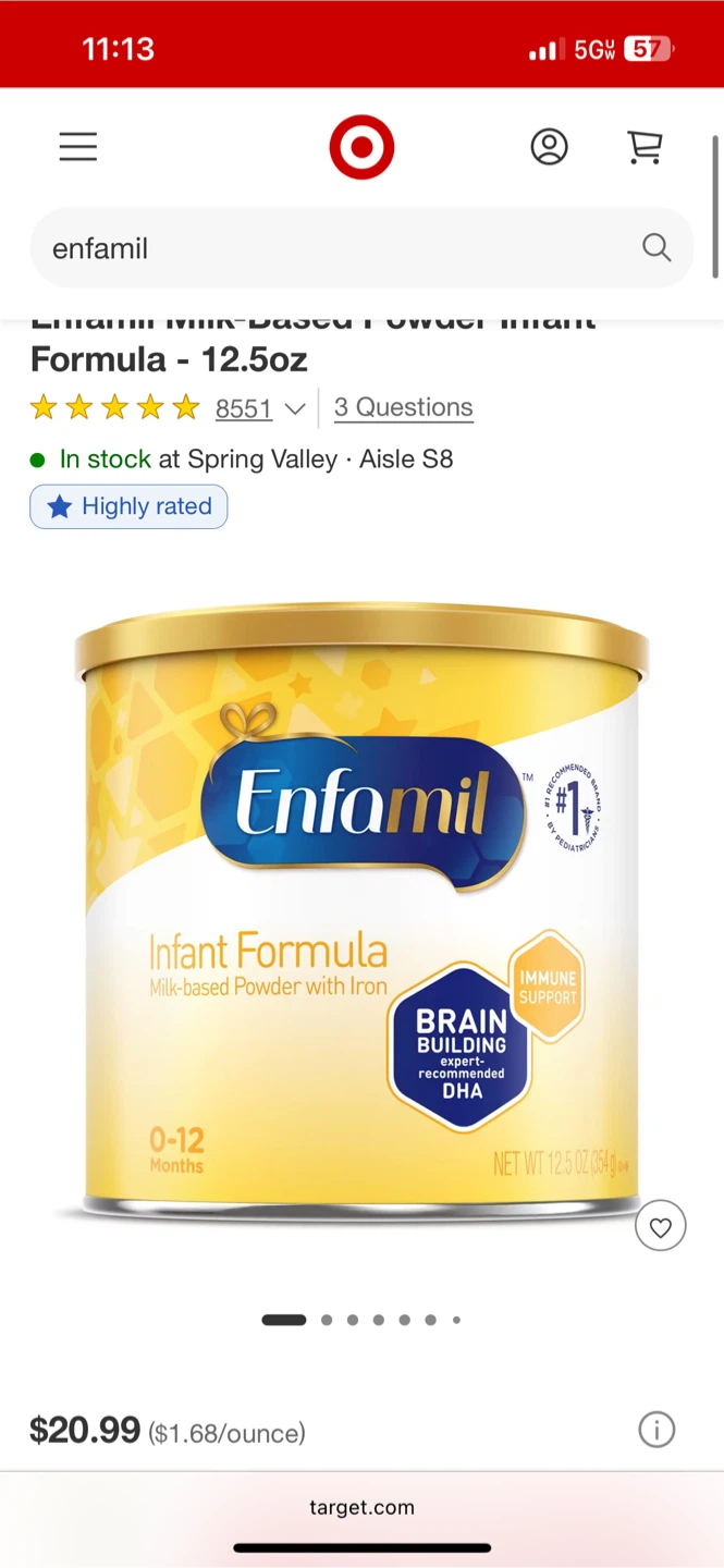 Enfamil Infant Formula - 12.5oz