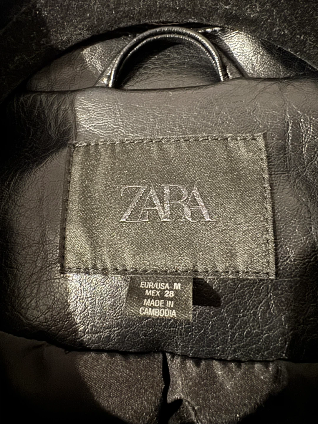Zara Black Faux Leather Jacket - Size M - photo 3
