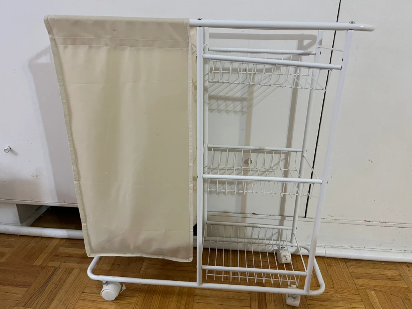 Laundry Cart with Shelves & Hamper