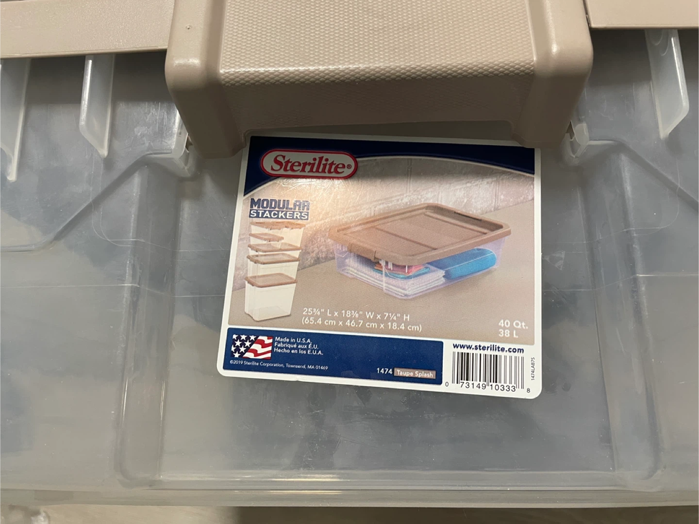 Sterilite 38L Modular Stacker