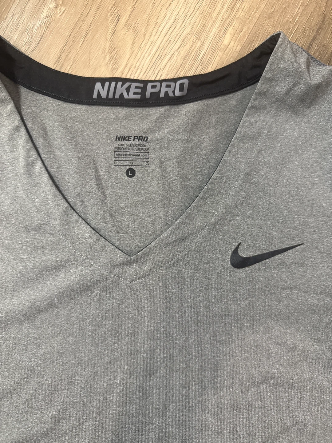 Nike Pro Dri-FIT Gray Top (Size L) - photo 2