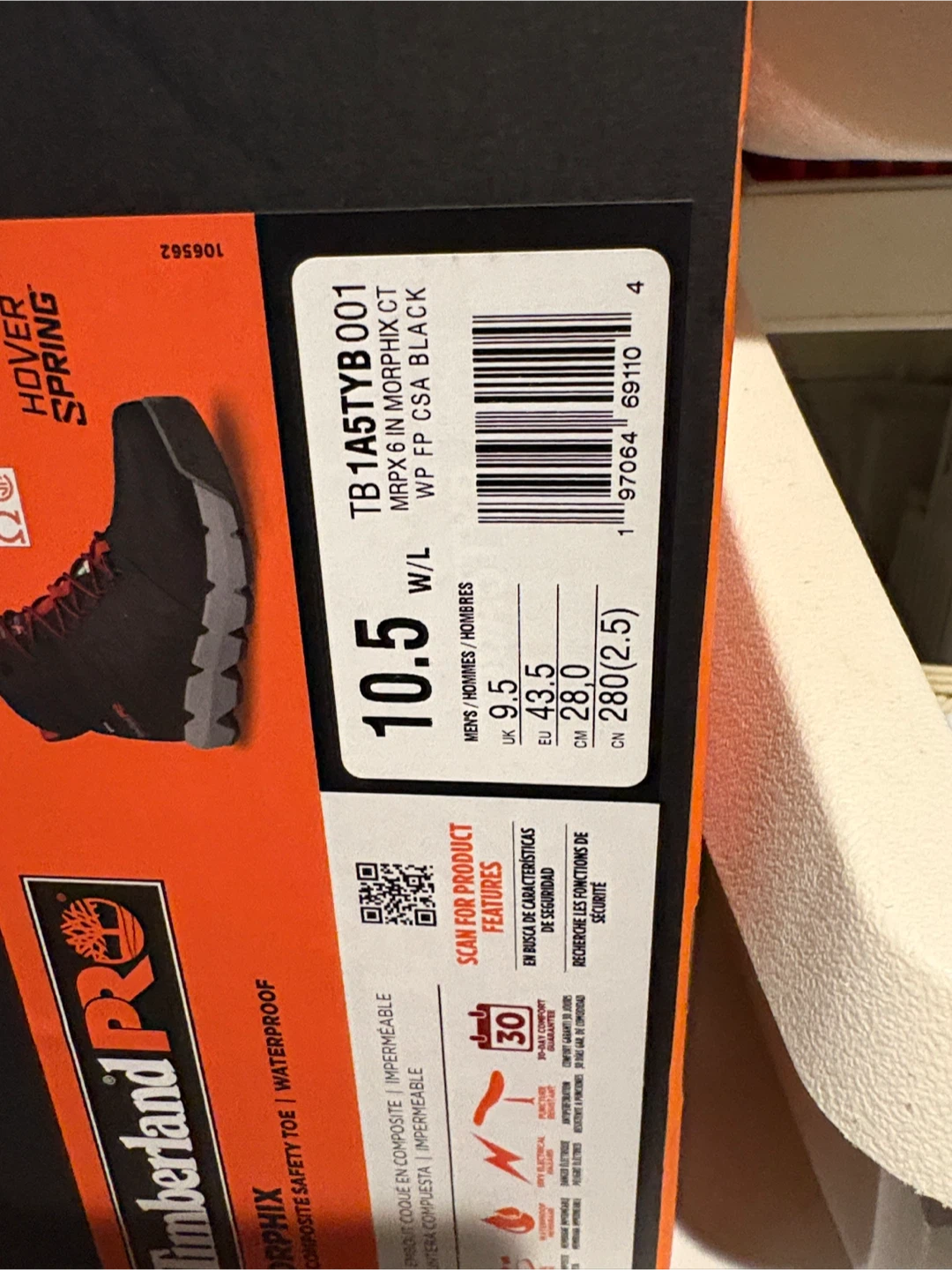 Timberland PRO Morphix 6" Waterproof Safety Toe Boots - 10.5