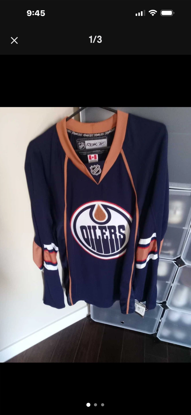 Reebok Oilers Edge Pro Jersey Size 52