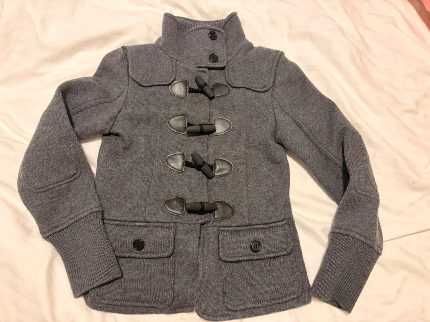 Burberry Children's Grey Wool Jacket - Size 10Y 140cm - photo 5