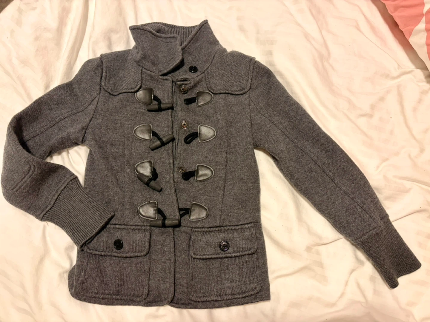 Burberry Children's Grey Wool Jacket - Size 10Y 140cm