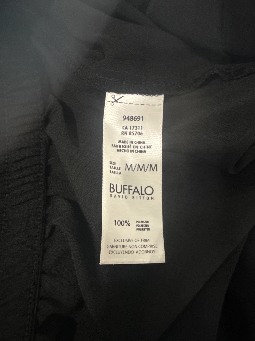 Buffalo David Bitton Black Pants - Size M - photo 5