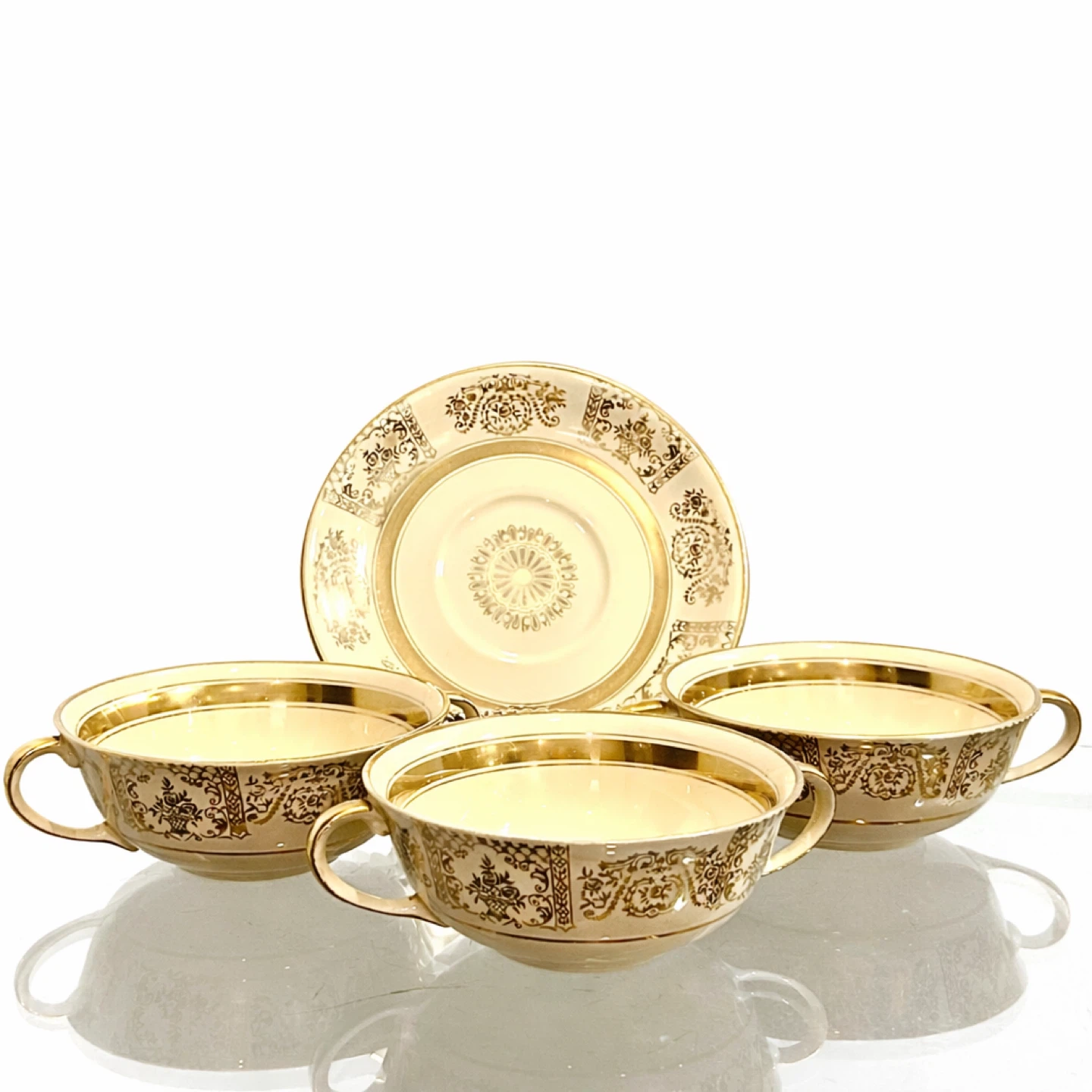 Antique  “Victory” Johnson Bros. Bone China Bouillon Cups - photo 2