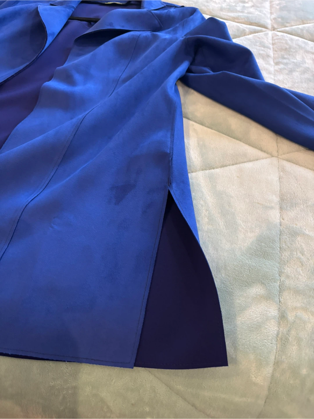 Cobalt blue faux suede jacket - photo 4