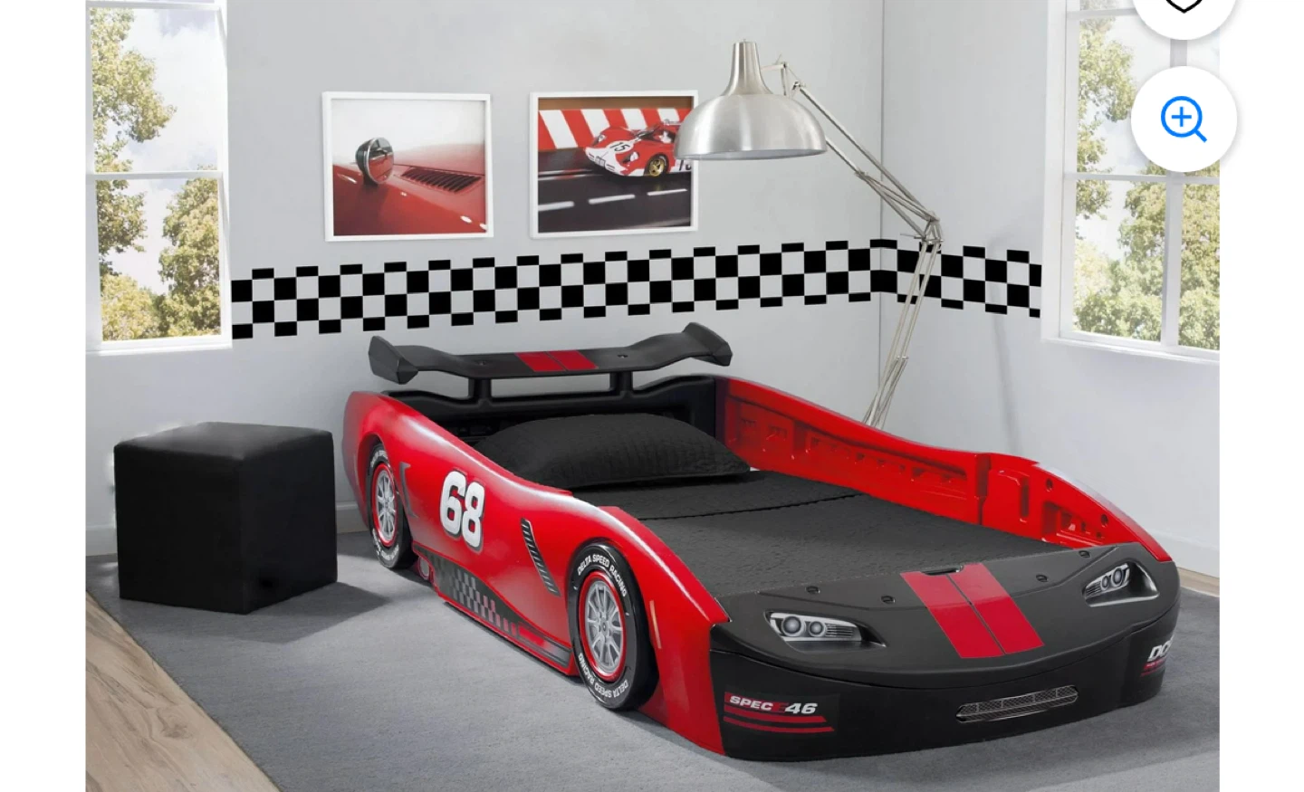 DCP Red Race Car Bed - Twin Size