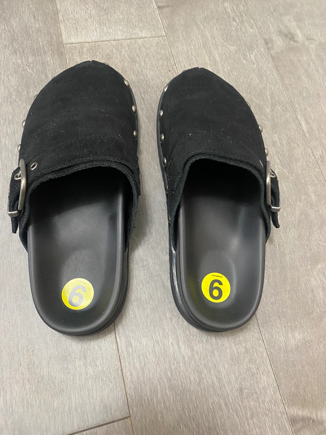 Black Suede Clog Slides - Size 9 - photo 3