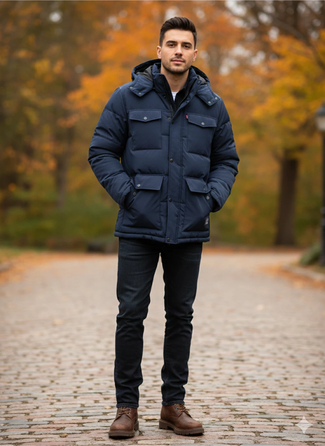 Levi's Puffer Jacket, Navy Blue