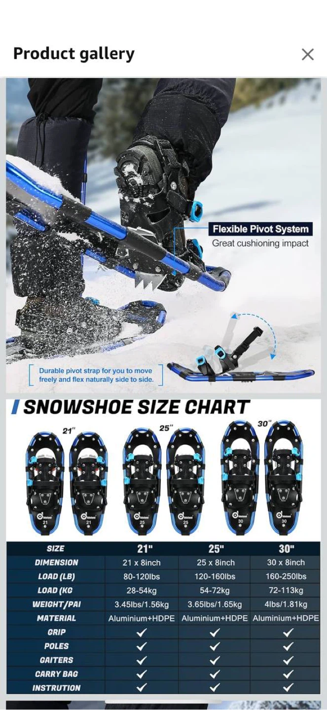 Odoland 4-in-1 Snowshoes Set — NEW - photo 5