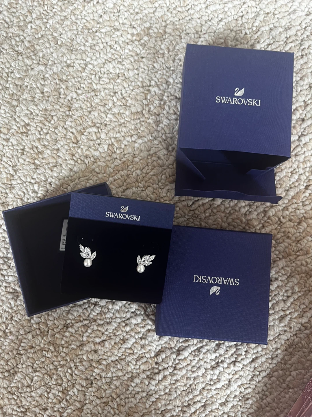Swarovski PE Stud CZWH/CRY/RHS Earrings - New in Box - photo 4