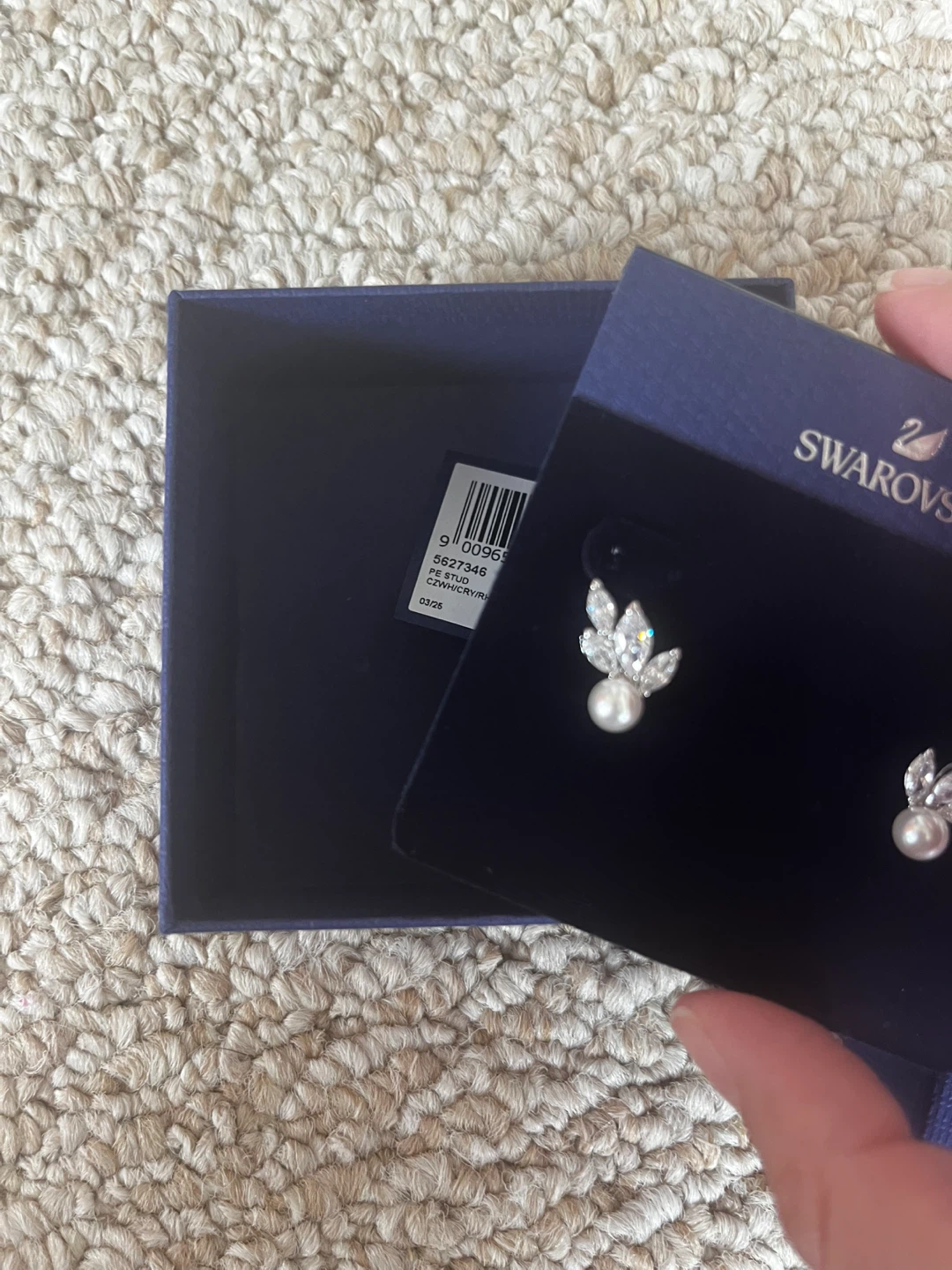 Swarovski PE Stud CZWH/CRY/RHS Earrings - New in Box - photo 5