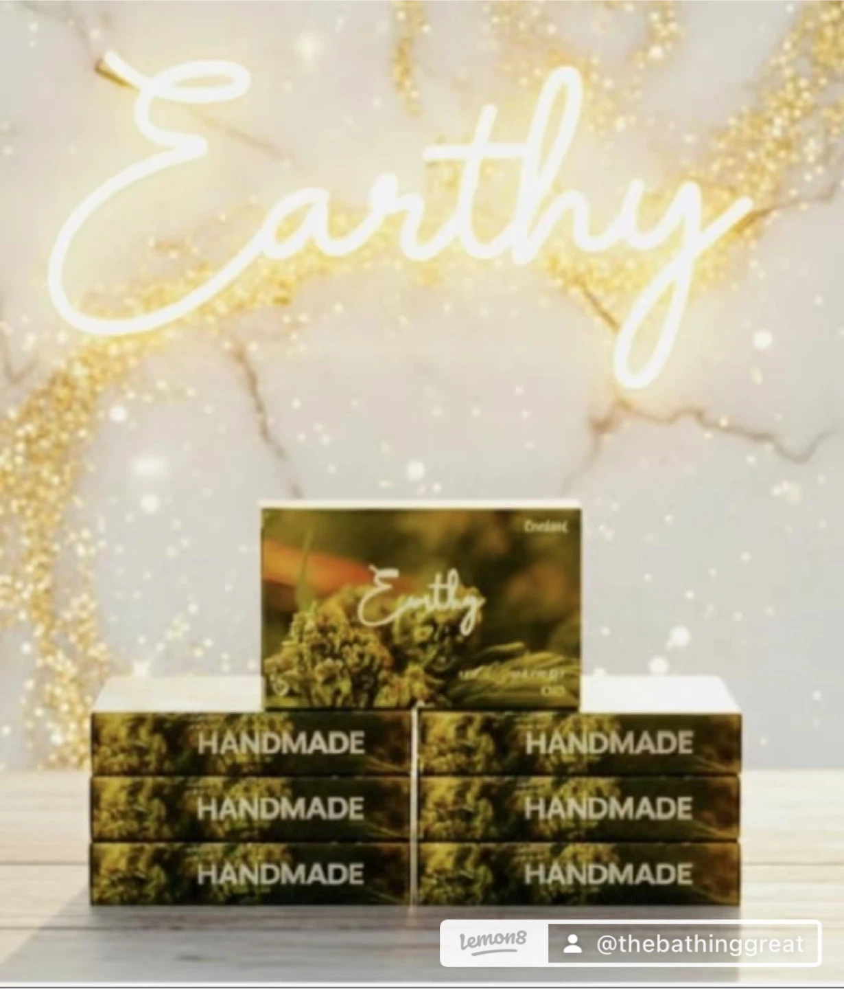 EARTHY :5 -peace set of homemade hemp CBD soap