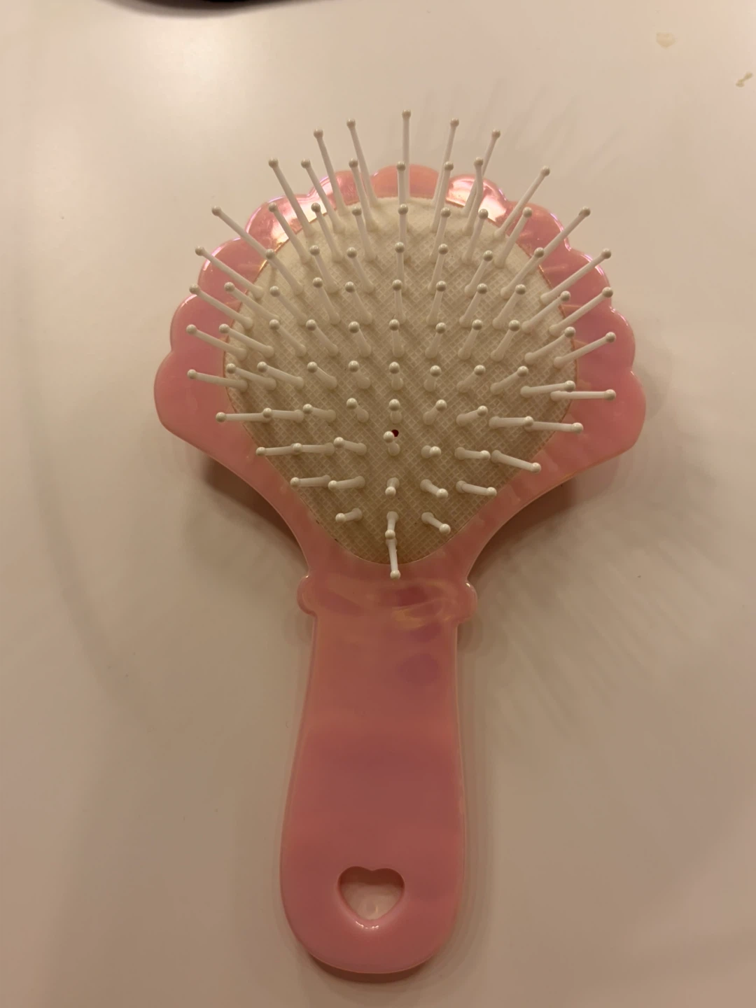 Girls Pink Shell Hair Brush - photo 2
