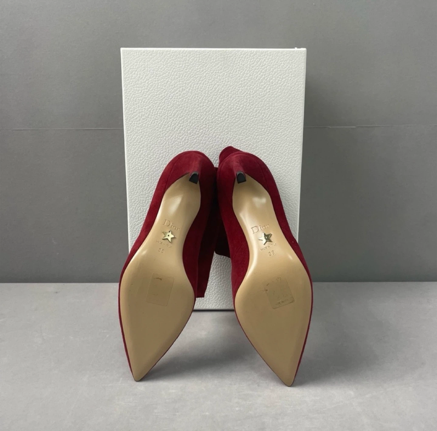 Dior Red Suede Heels, Size 36 - photo 5