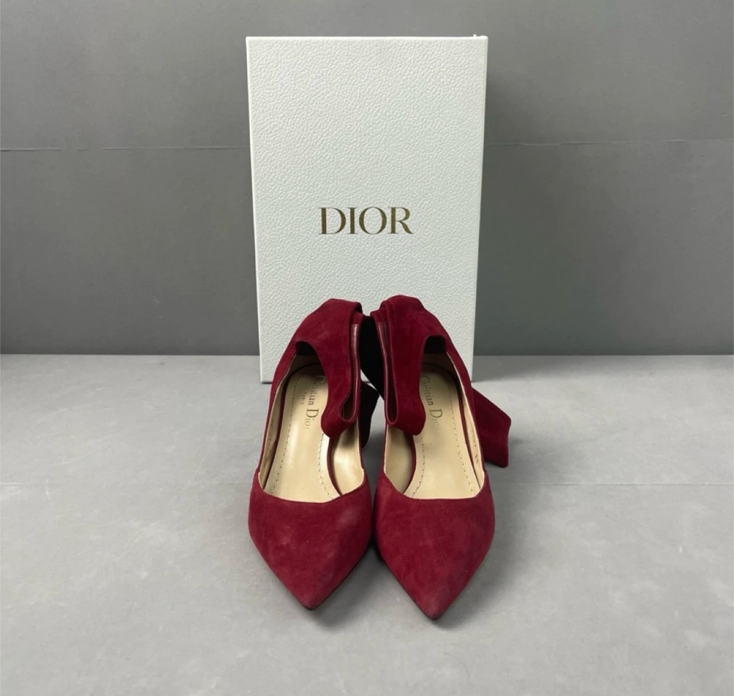 Dior Red Suede Heels, Size 36 - photo 2