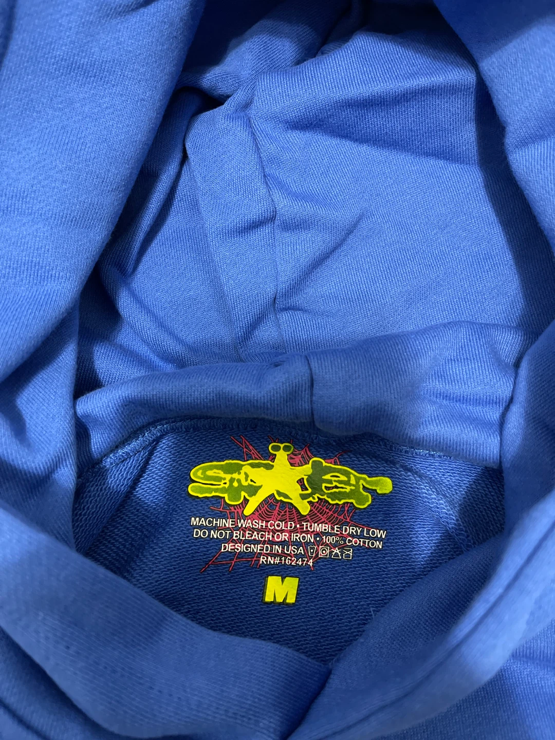 Sp5der Hoodie - Blue, Size M - photo 4