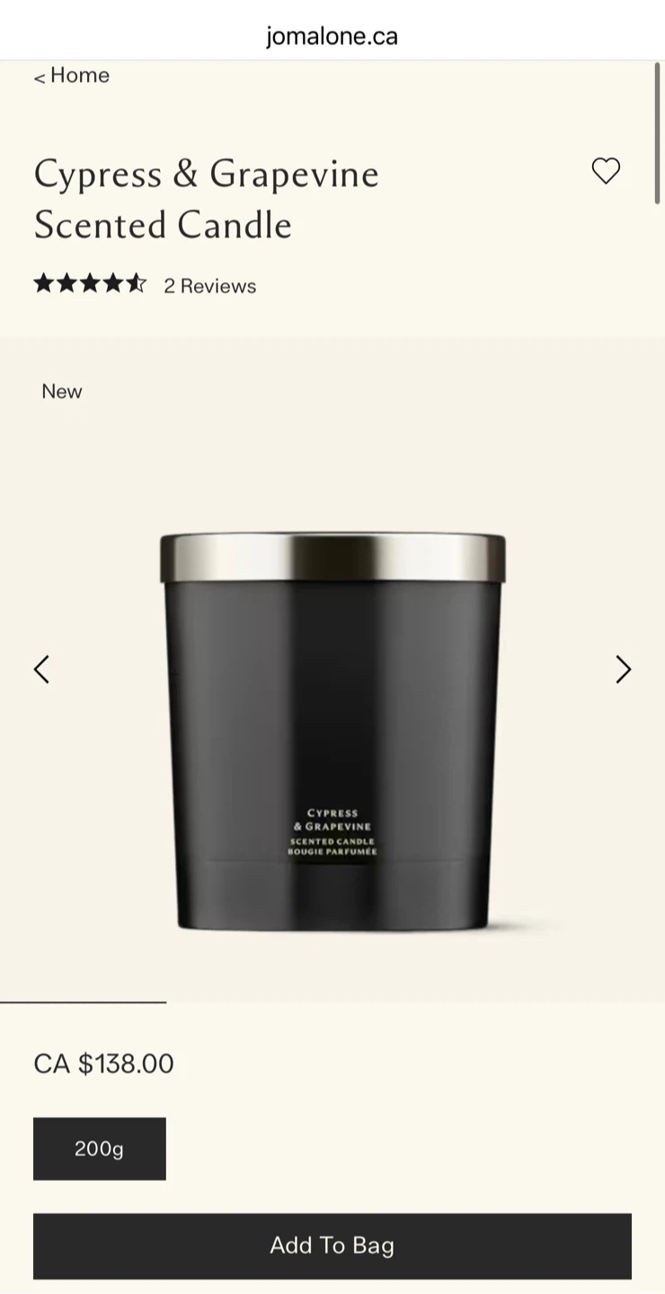 Jo Malone Cypress & Grapevine Candle - New - photo 2
