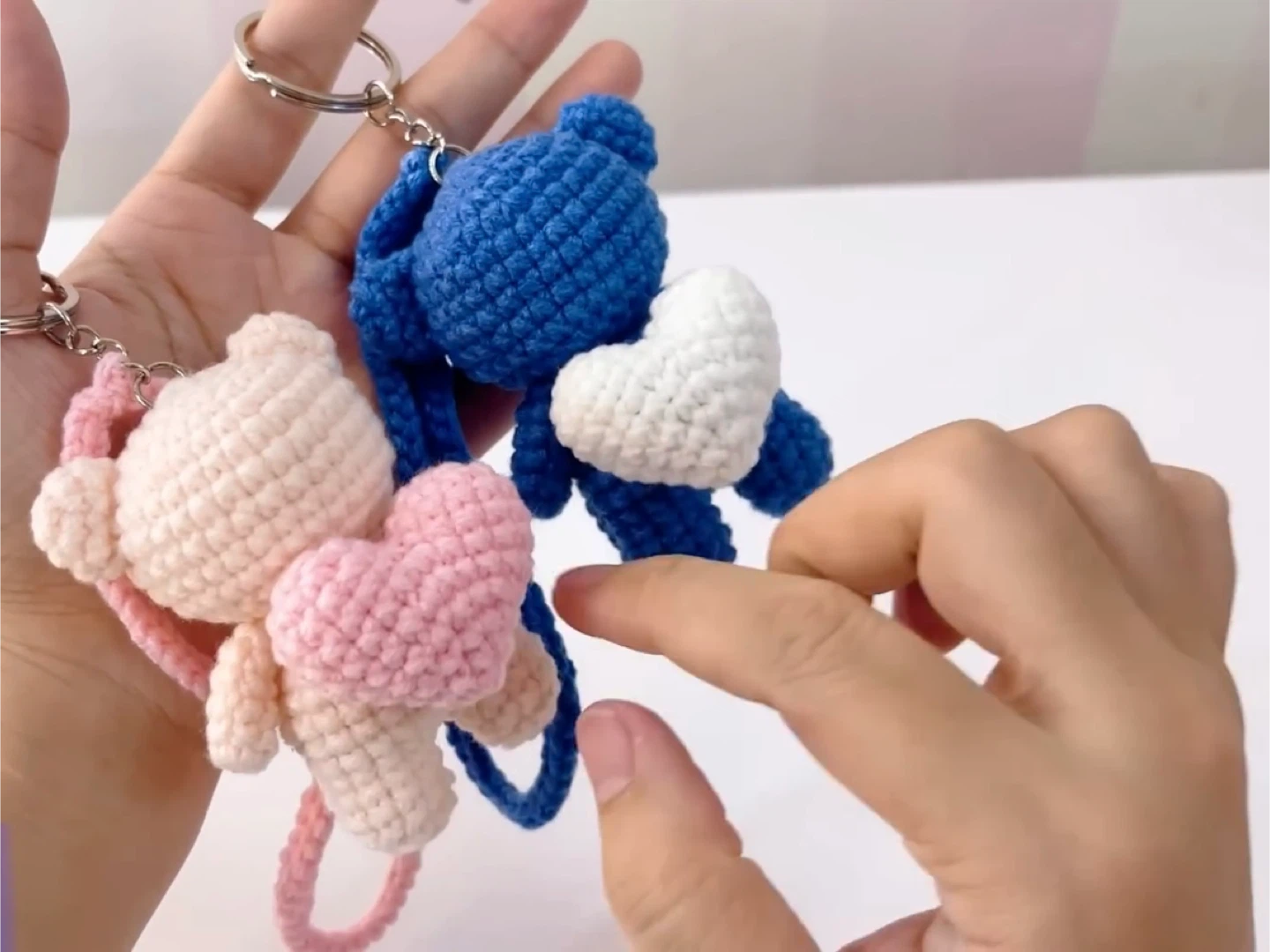 Crochet Bear Keychain - Handmade - photo 2