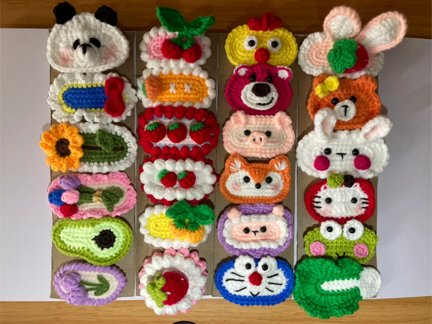 Handmade Crochet Animal Hair Clips - Adorable!