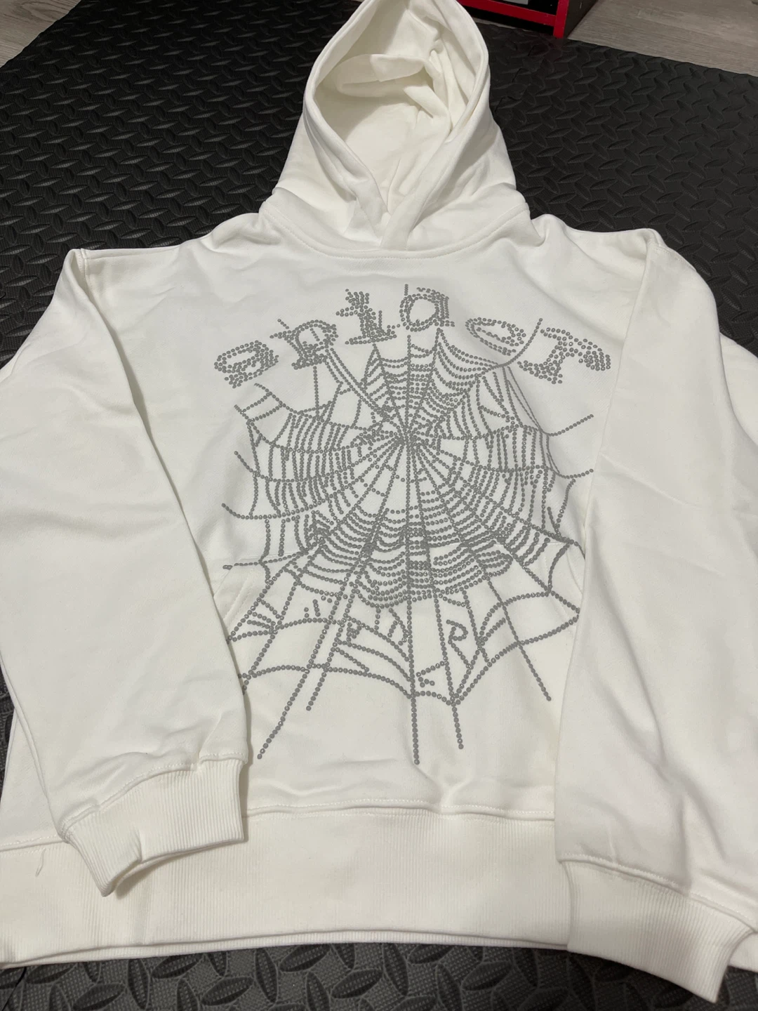 SP5DER White Rhinestone Hoodie - Size S - photo 2
