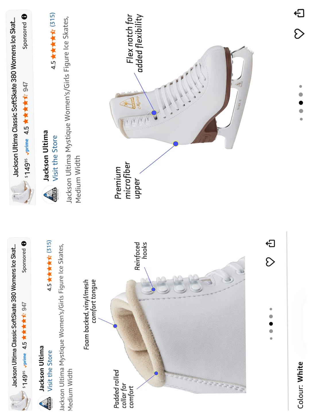 Jackson Ultima Mystique Ice Skates - Child Size 1.5 - photo 3