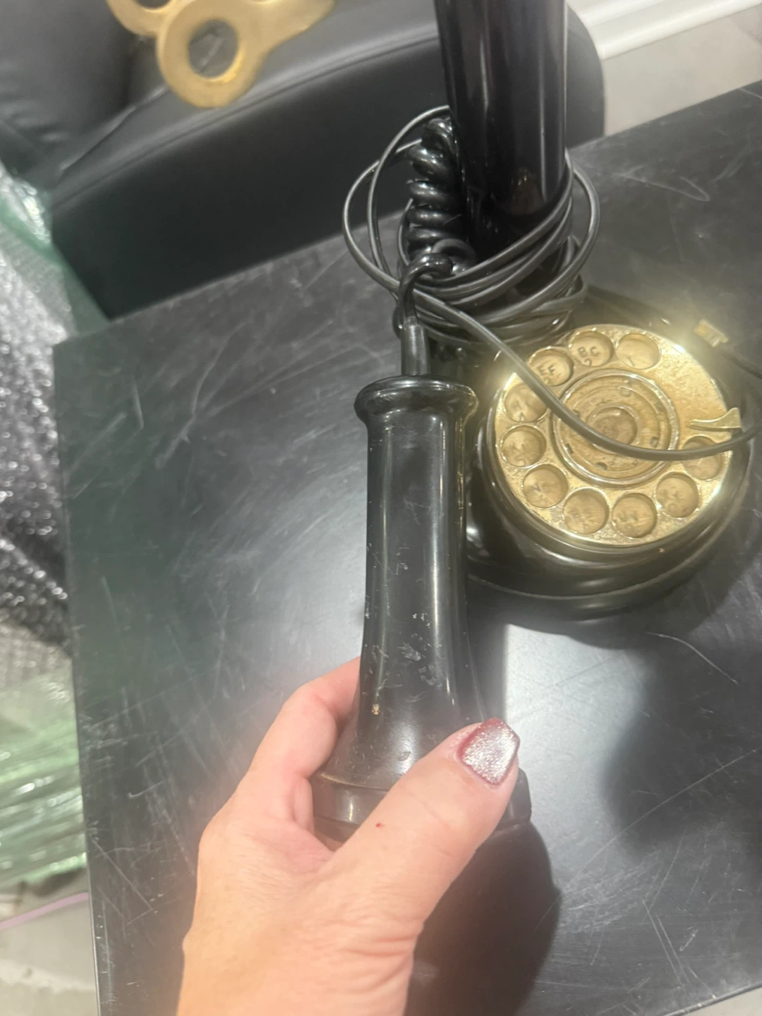 Antique Rotary Dial Candlestick Telephone - photo 2