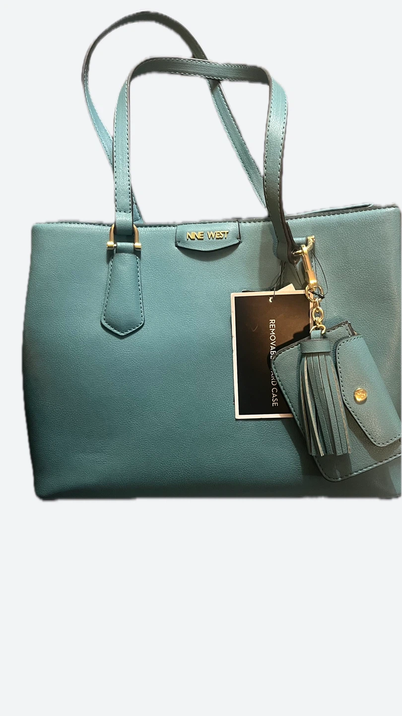 Nine West Tote Bag with Removable Card Case - Blue