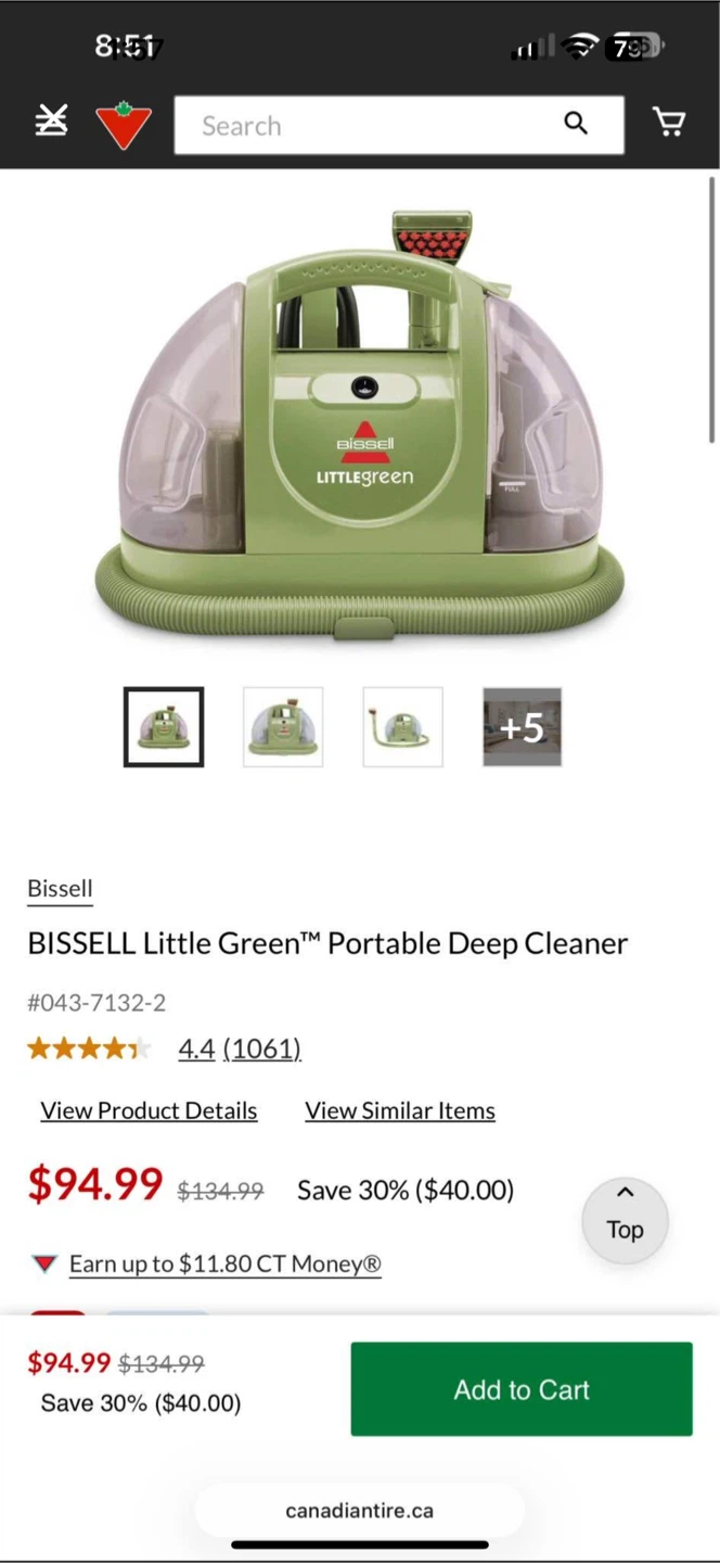 Bissell Little Green Portable Spot Cleaner - photo 4