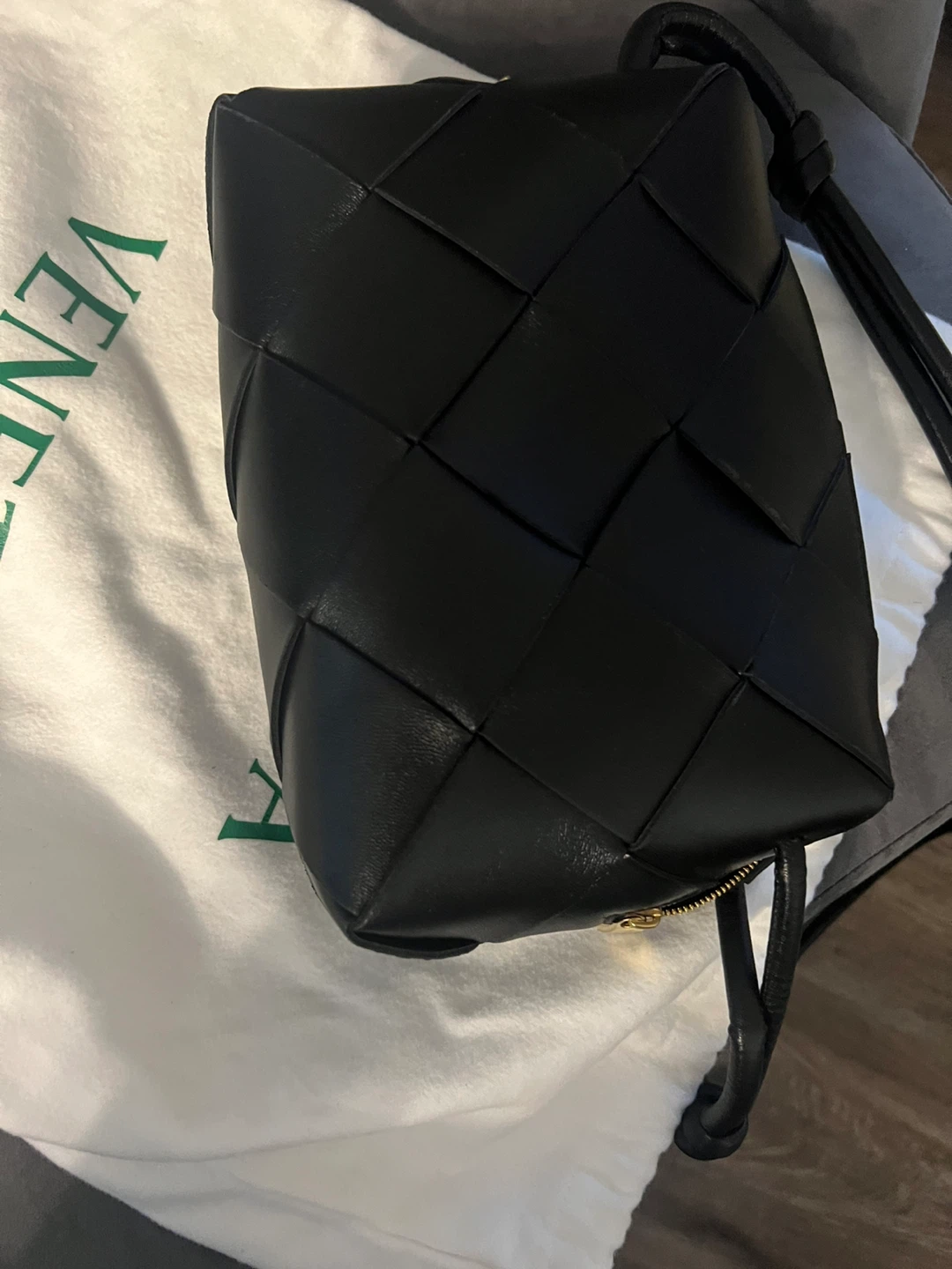 Bottega Veneta Mini Pouch Black Leather