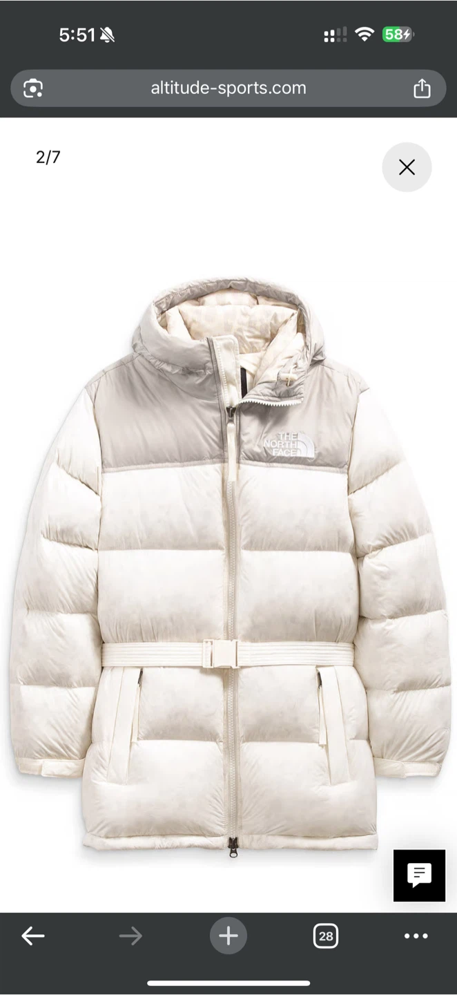 The North Face Nuptse Puffer Jacket - Cream BNWT