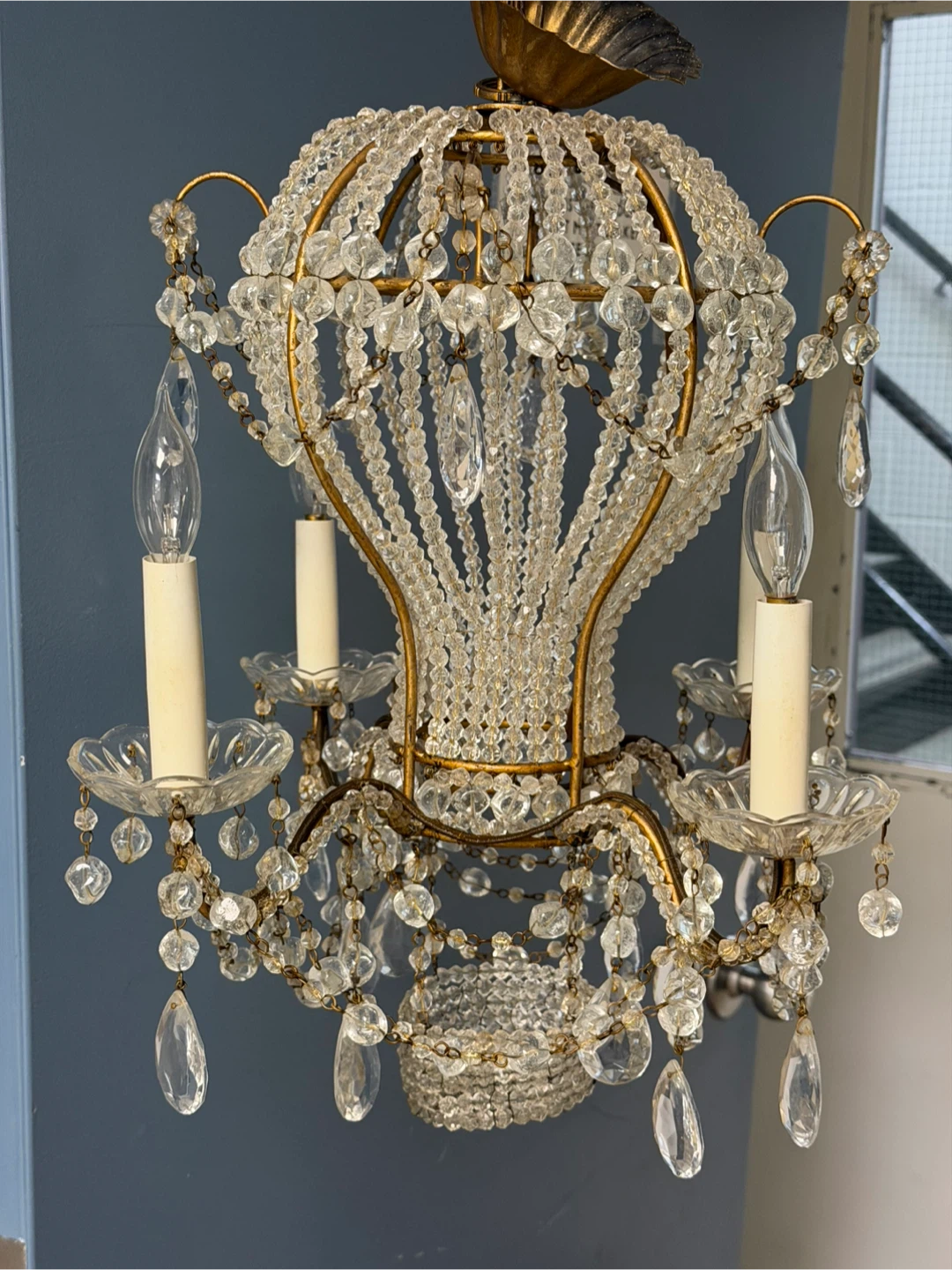 Vintage Crystal Bead “ Hot air balloon “Chandelier - photo 4
