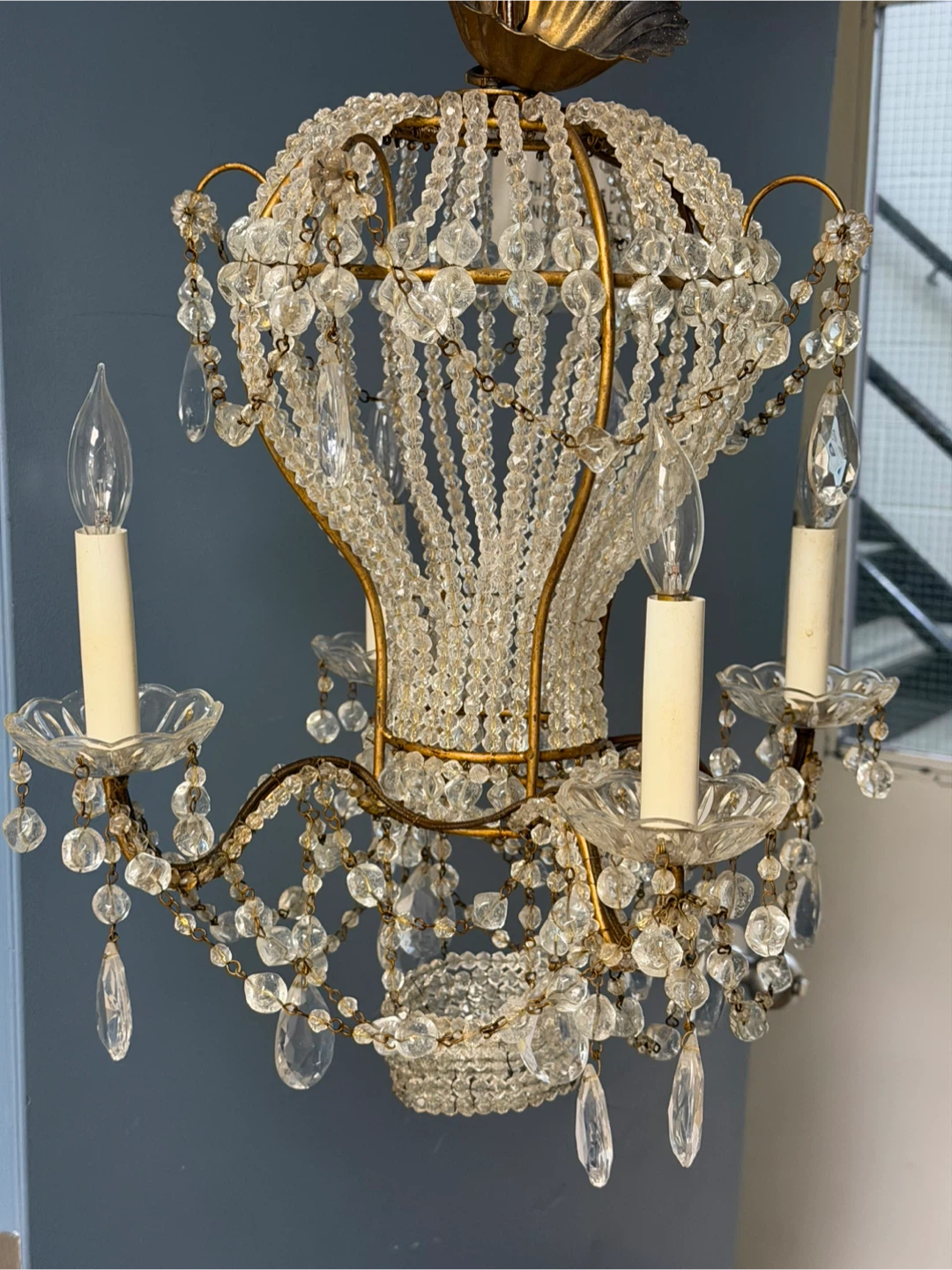 Vintage Crystal Bead “ Hot air balloon “Chandelier - photo 5