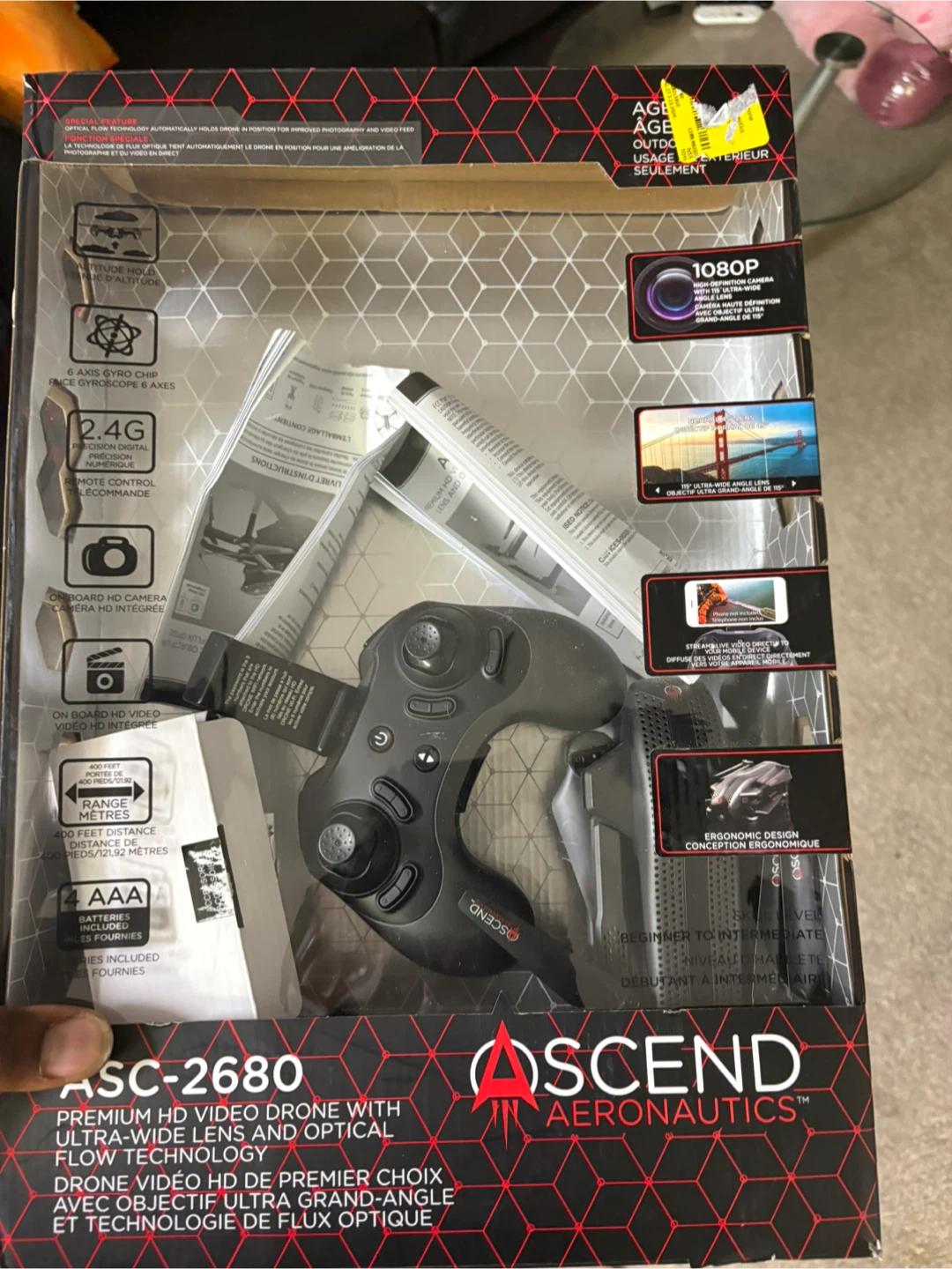 Ascend Aeronautics ASC-2680 Premium HD Video Drone - NEW