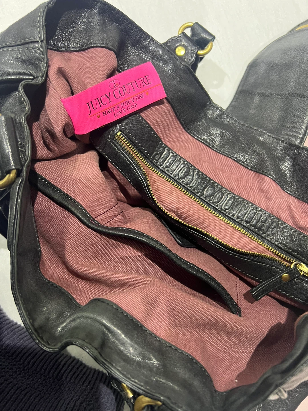 Juicy Couture Black Leather Tote Bag - photo 5