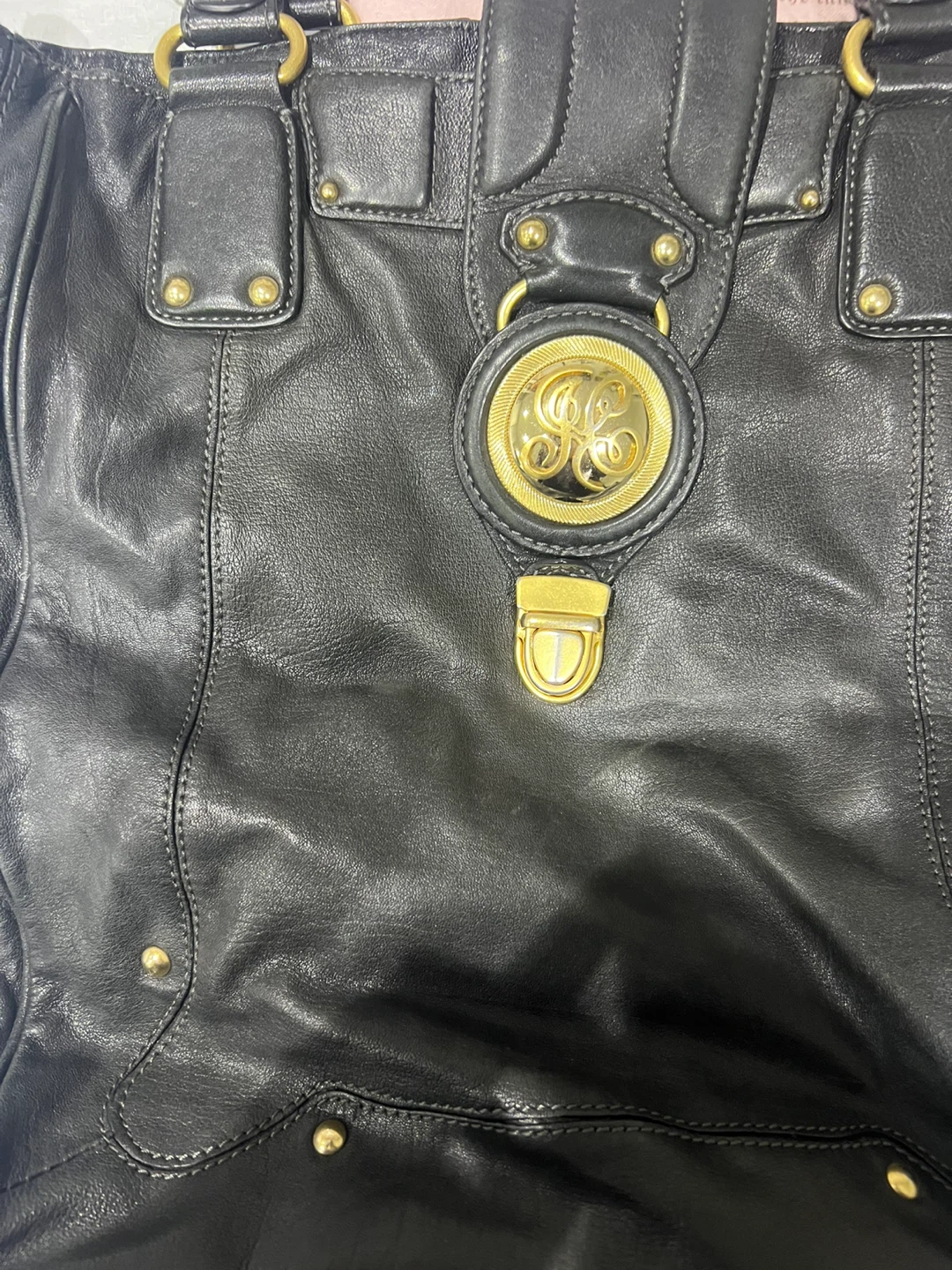 Juicy Couture Black Leather Tote Bag - photo 3