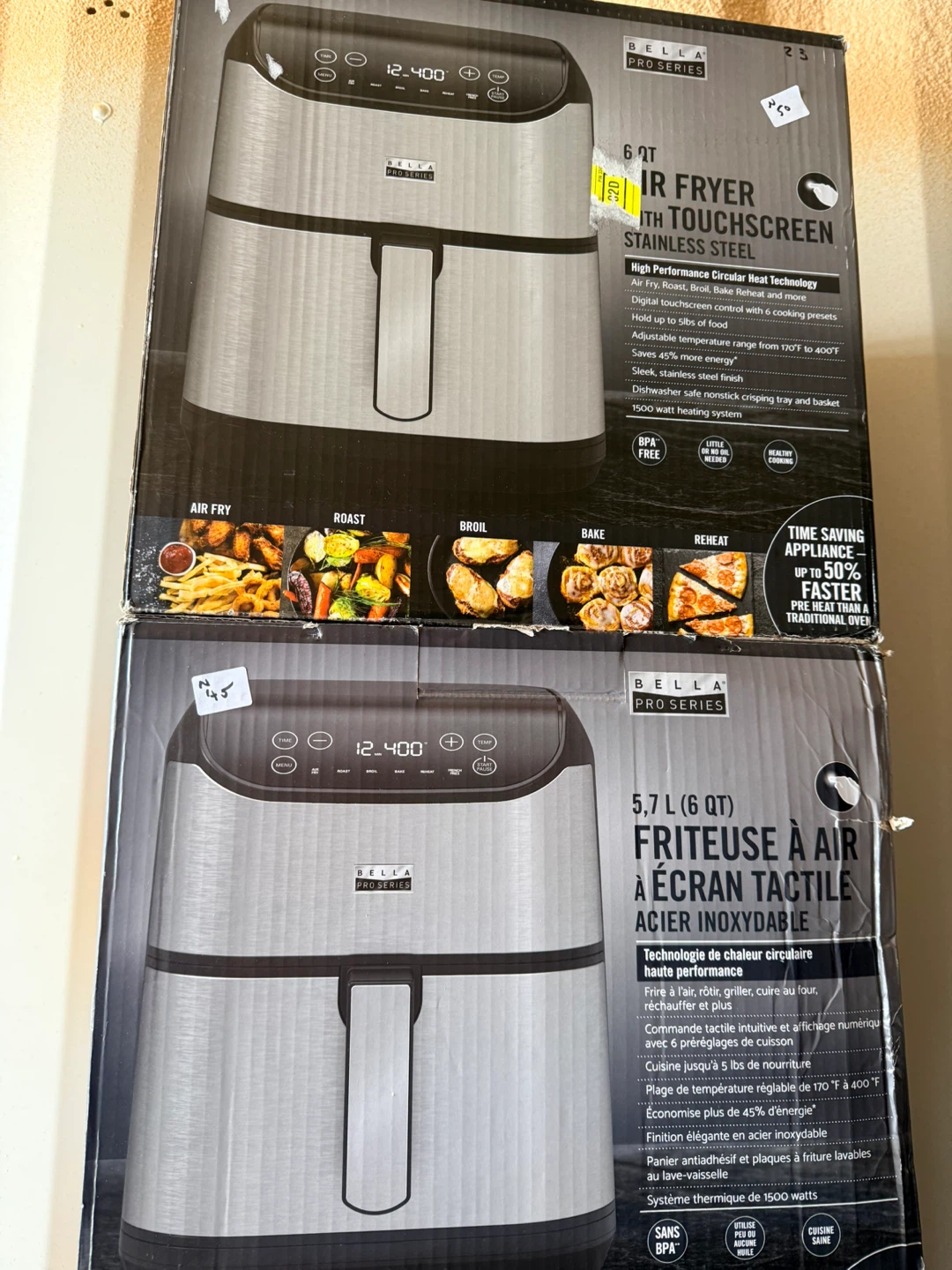 Bella Pro Series 6QT Air Fryer - Stainless Steel