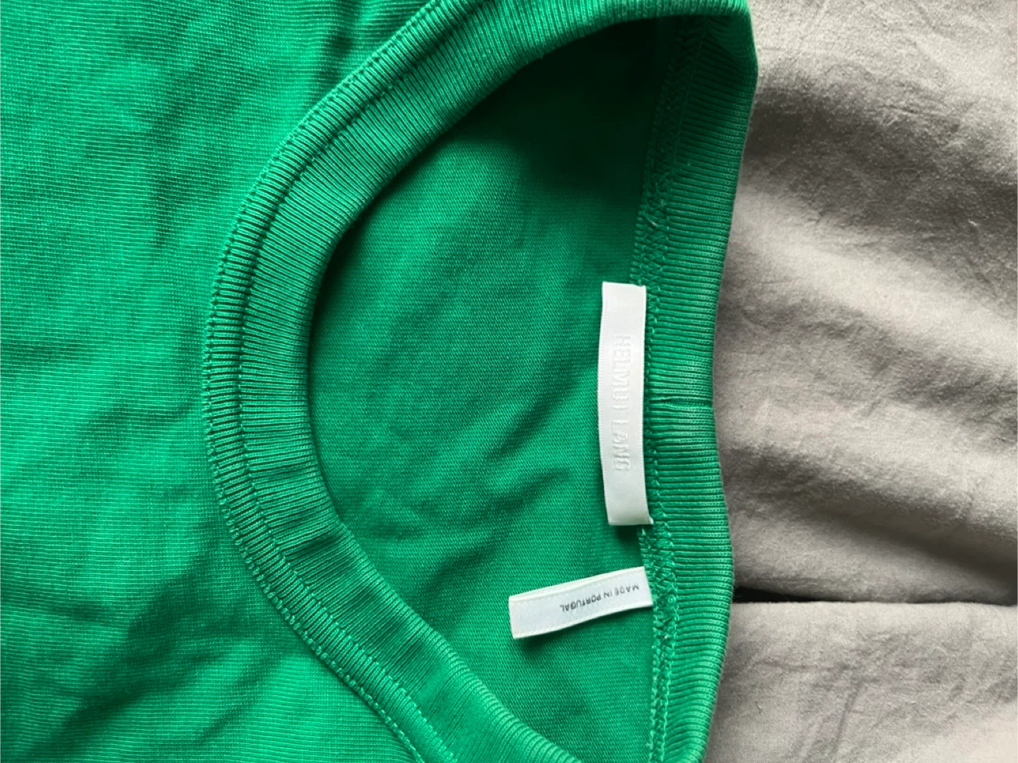 Helmut Lang Green Graphic T-Shirt - photo 3