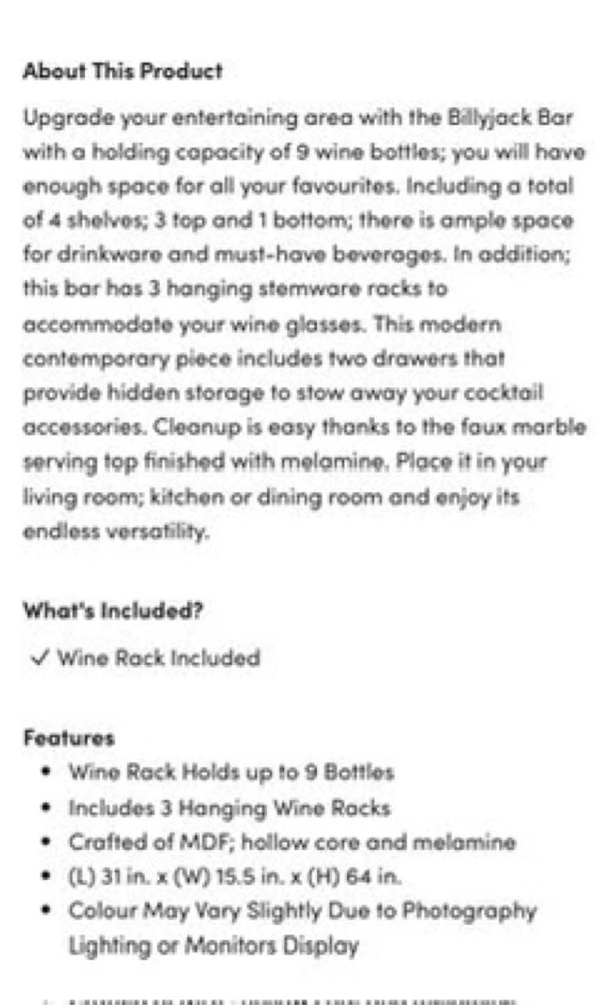 Wine Bar with Wine Rack - photo 2