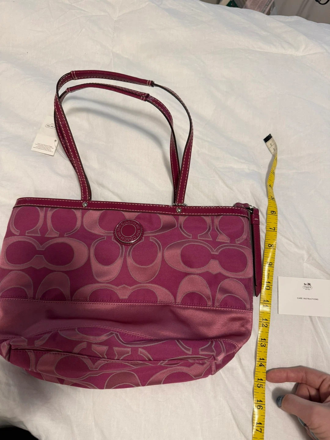Coach Signature C Design Pink Tote Bag