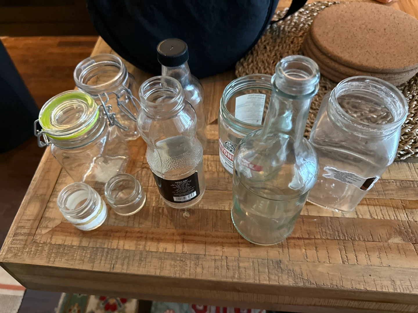 Assorted Glass Jars