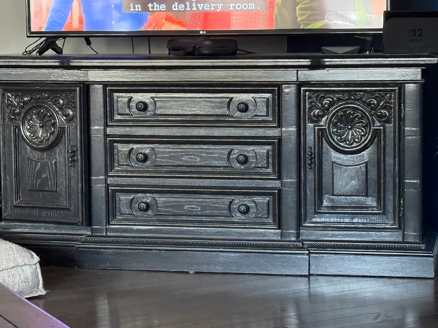 Black Wooden tv stand