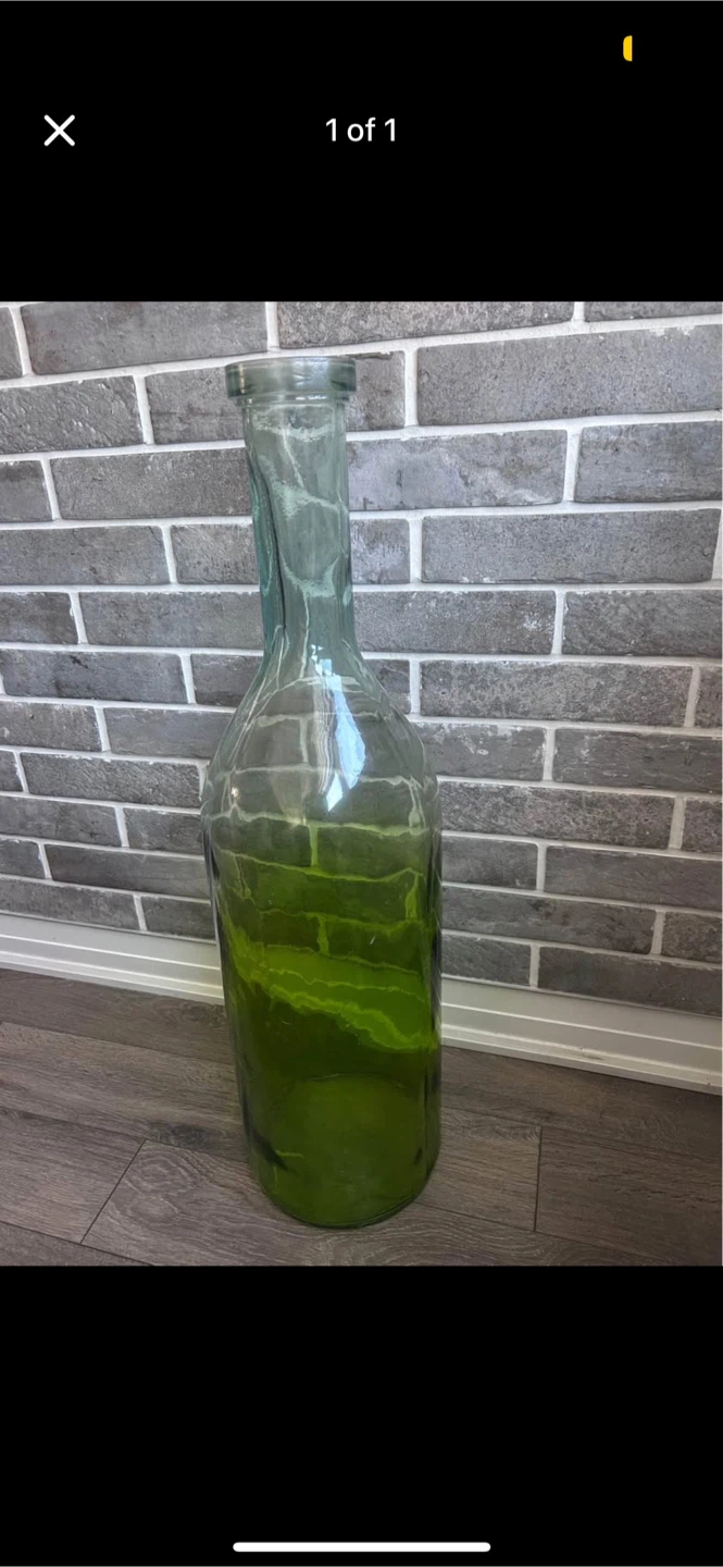 Green Glass Decorative Vase