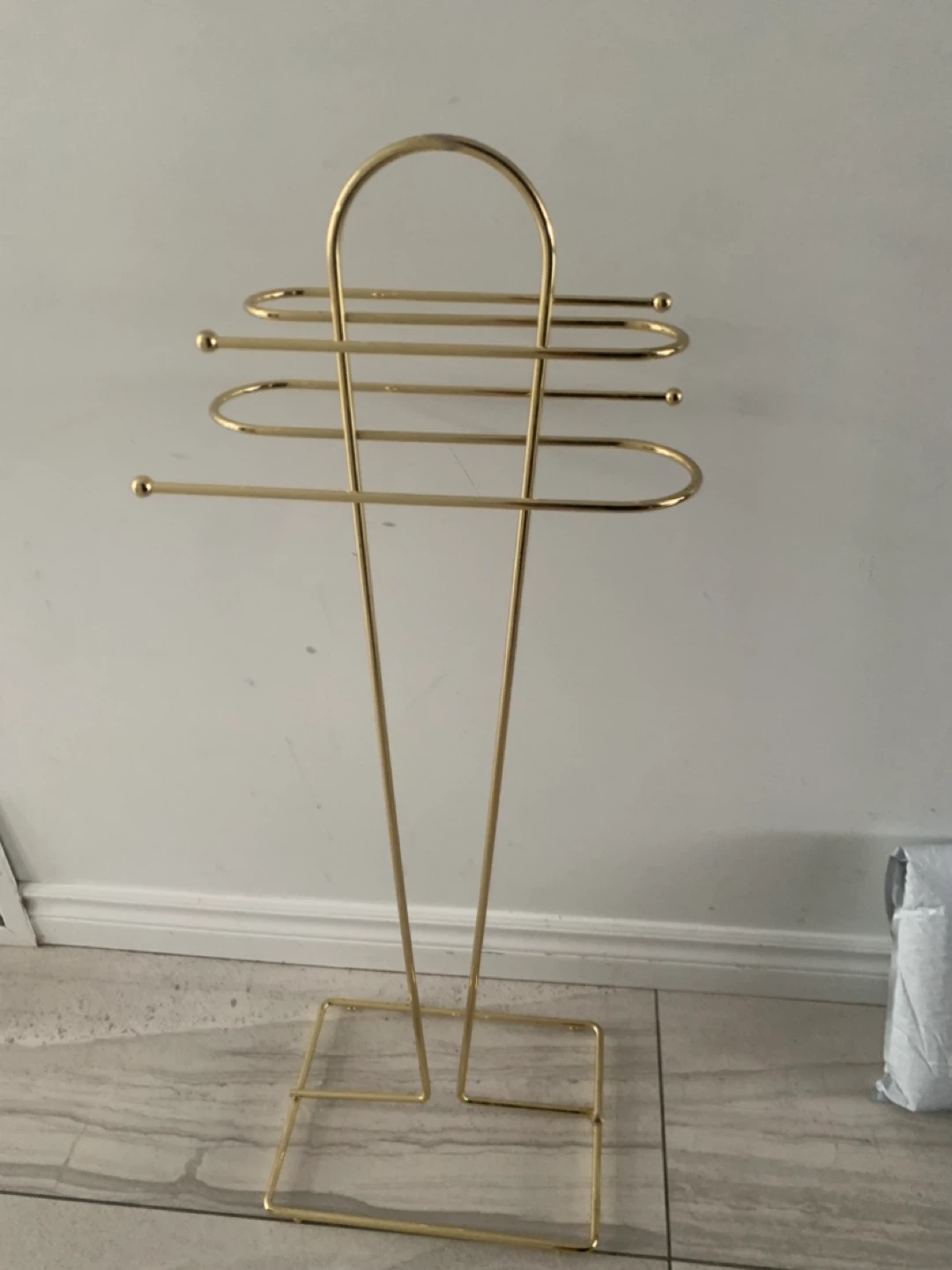 Gold Metal Towel Rack