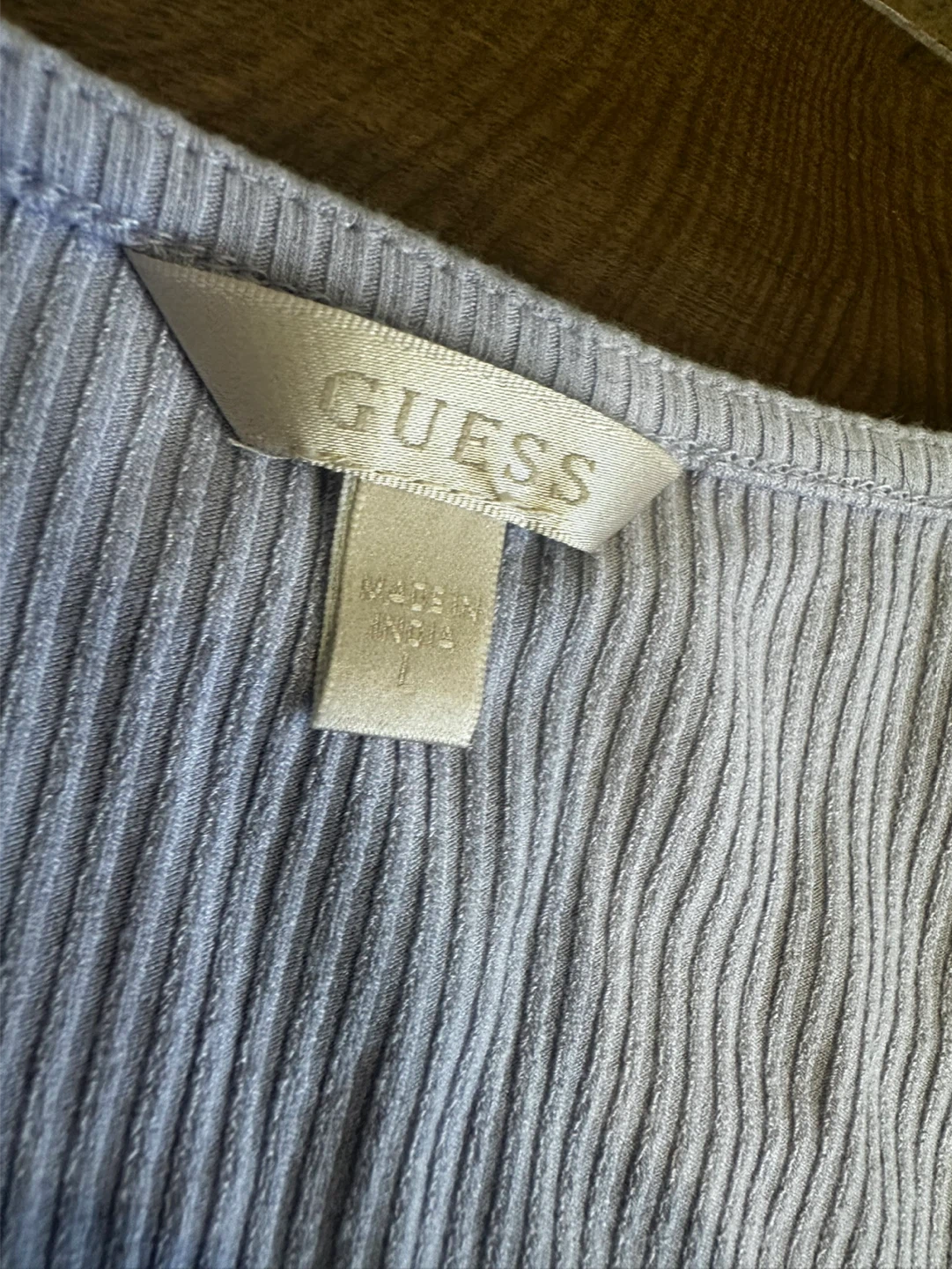 Guess Lilac Ribbed Top - Size L - photo 3